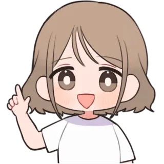 👉 Аниме, Мультфильм, Милый, Девушка, Чиби, Иллюстрация telegram sticker