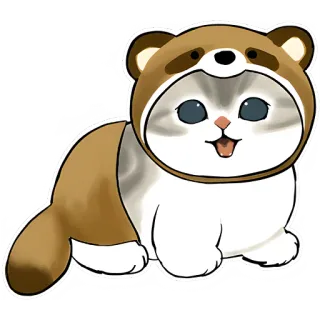👹 고양이, 동물, 귀여운, 스티커, 모자, 웃긴 telegram sticker