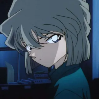 😒 Ai Haibara Detective Conan Anime, Postać, Manga, Ai Haibara, Detektyw Conan telegram sticker