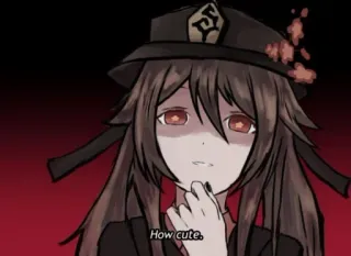 😈 Hu Tao Genshin Impact How cute. Anime, Charakter, Mädchen, niedlich whatsapp sticker