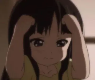 😥 anime, girl, emotional, cartoon telegram sticker