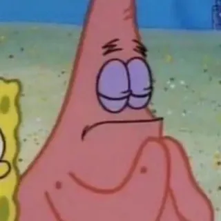 🍨 Patrick Star SpongeBob SquarePants cartone animato, Patrick, triste, Spongebob telegram sticker