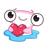 ❤️ serce, miłość, słodki, kreskówka, kawaii, naklejka, emocja, uczucie telegram sticker