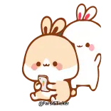 🥰 @Turk35Stickers น่ารัก, สัตว์, สติกเกอร์, กระต่าย, กระต่าย telegram sticker