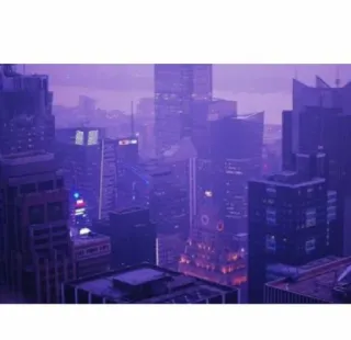 🏙 thành phố, đô thị, tòa nhà, nhà chọc trời, cảnh quan thành phố, màu tím, đêm telegram sticker