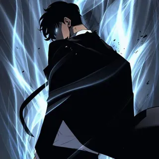 ☠ Sung Jinwoo Solo Leveling Anime, Solo Leveling, Sung Jinwoo, Schatten, Manga, Fantasy, Charakter telegram sticker
