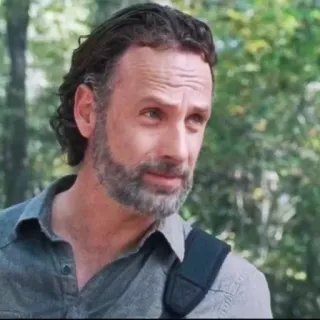 😕 Rick Grimes The Walking Dead Rick Grimes, The Walking Dead, character, TV show, Andrew Lincoln telegram sticker