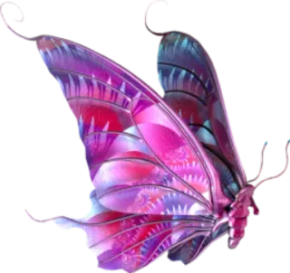 🐝 butterfly, wings, pink, purple, insect whatsapp sticker