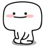 😐 carino, kawaii, semplice, personaggio, illustrazione whatsapp sticker