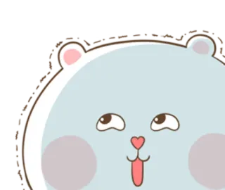 🐽 urso desenho, fofo, adesivo, cara engraçada, adesivo animal telegram sticker