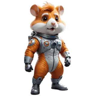 🐹 hamster, astronaut, space, cute, animal, orange, suit, cartoon telegram sticker