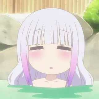 🍡 Kanna Kamui Miss Kobayashi's Dragon Maid Anime, Mignon, Dragon, Kanna, Kanna Kamui, Miss Kobayashi's Dragon Maid, Bain telegram sticker