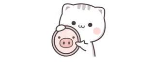 🔰 cat, pig, cute, animal, kawaii telegram sticker