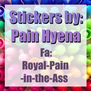 🗒 Stickers by:
Pain Hyena
Fa:
Royal-Pain
-in-the-Ass стикеры, боль, гиена, смешные, вульгарный telegram sticker