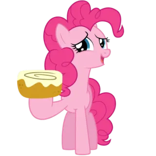 😥 Pinkie Pie My Little Pony пони, мультфильм, десерт, персонаж, розовый telegram sticker