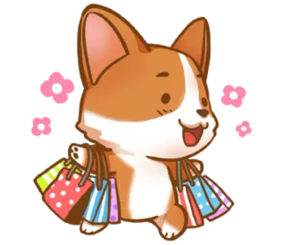 Corgi The Boss @tikelku whatsapp stickers