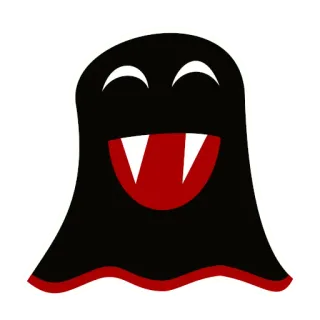 😁 ma, hoạt hình, halloween, quái vật, răng nanh, rùng rợn, dễ thương telegram sticker