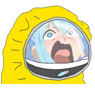 🛡 Aqua Konosuba Anime, Weinen, Konosuba, Aqua, Charakter, Gesicht telegram sticker
