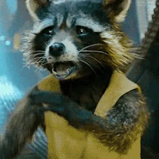 🤦♂️ Rocket Raccoon raccoon, rocket, marvel, guardian of the galaxy, superhero telegram sticker