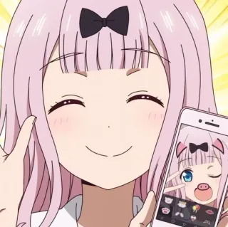 🌟 Chika Fujiwara Kaguya-sama: Love Is War Anime, Manga, Schattig, Meisje, Chika Fujiwara, Kaguya-sama, Love is War telegram sticker