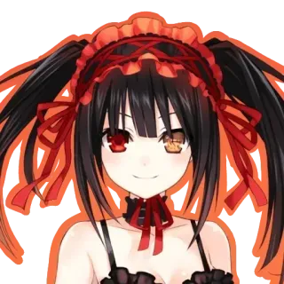 🥀 Kurumi Tokisaki Date A Live Anime, Personnage, Fille, Date A Live, Kurumi Tokisaki whatsapp sticker