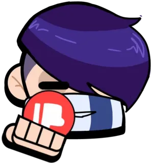 👎 Pollice verso il basso, Non mi piace, Personaggio dei cartoni animati, Feedback negativo telegram sticker