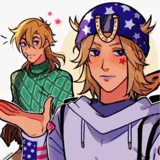 ✨ Johnny Joestar JoJo's Bizarre Adventure: Steel Ball Run Anime, Manga, Postać, Sztuka, Steel Ball Run telegram sticker