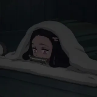 🔪 Nezuko Kamado Demon Slayer nezuko, thanh gươm diệt quỷ, anime, manga, dễ thương, buồn ngủ, kawaii whatsapp sticker