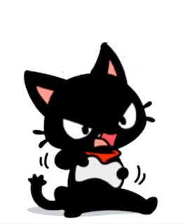🎮 gato, zangado, desenho animado, adesivo, fofo telegram sticker