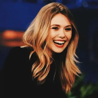 🌜 Elizabeth Olsen actress, celebrity, woman, Elizabeth Olsen, portrait, smile telegram sticker