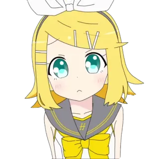 🍙 Rin Kagamine Vocaloid anime, vocaloid, rin kagamine, fofo, kawaii telegram sticker