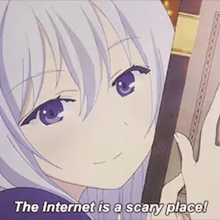 🤔 The Internet is a scary place! Internet, Anime, Gruselig, Meme telegram sticker