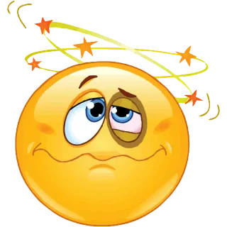 😫 Emoji, Schwindelig, Krank, Verwirrt, Cartoon telegram sticker