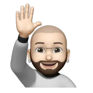 💥 Avatar, Emoji, Figur, Mann, Bart, Brille whatsapp sticker