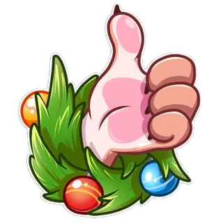 👍 Pouce levé, Like, Positif, OK, Main, Accord, Approbation telegram sticker