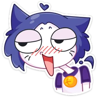 ❤️ Kartun, Senang, Lucu, Binatang, Kucing telegram sticker