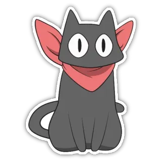 🐱 kot, kreskówka, naklejka, zwierzę, słodki telegram sticker