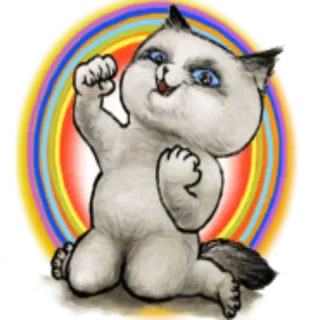 😃 고양이, 스티커, 동물, 애완 동물, 귀여운, 만화 telegram sticker