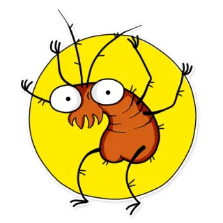 😱 desenho animado, inseto, inseto, adesivo, engraçado, bobo telegram sticker