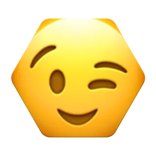 😉 emoji, winking, face, yellow telegram sticker