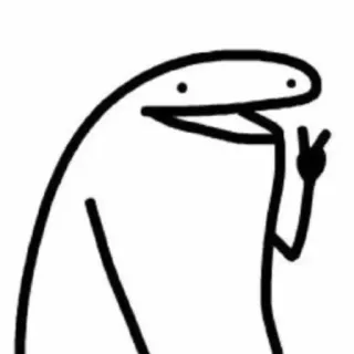 🌟 stick figure, peace sign, cartoon, drawing whatsapp sticker