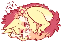 💤 zzz sleeping, cute, cat, kitten, cartoon, animal telegram sticker