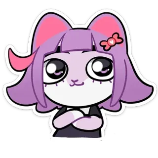 😤 cô gái mèo, anime, kawaii, hoạt hình, dễ thương, manga whatsapp sticker