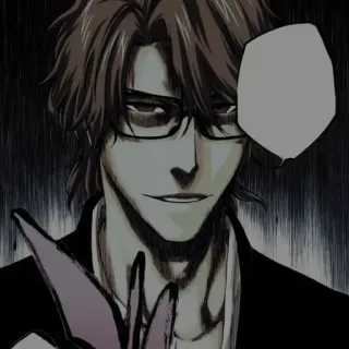 🧬 Aizen Bleach Anime, Karakter, Kacamata, Pedang, Penjahat telegram sticker
