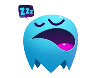 😵 ZZZ śpiący, zzz, spiący, kreskówka, duch telegram sticker