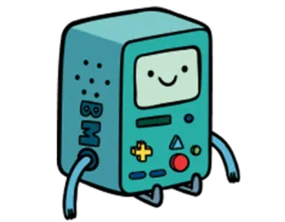 🙂 BMO Adventure Time adventure time, bmo, cartoon, robot, game console telegram sticker