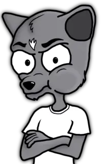 😡 Cartoon, Tier, Hund, Figur, Furry, Anthropomorph, Illustration telegram sticker
