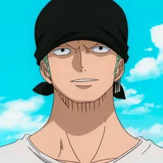 🌽 Zoro One Piece one piece, zoro, anime, character, pirate, swordsman, manga telegram sticker