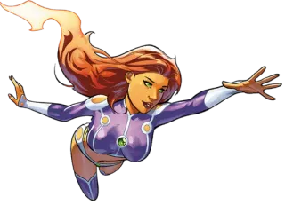 ☺️ Starfire Superheld, Comic, Teen Titans, DC Comics, Koriand'r whatsapp sticker