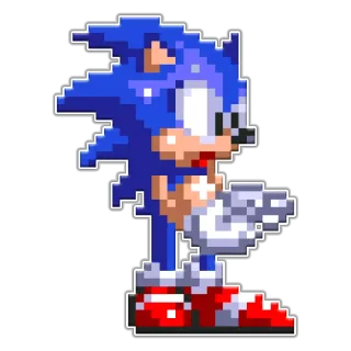 🙇 Sonic the Hedgehog Sonic, Videojuego, Pixel art, Erizo telegram sticker